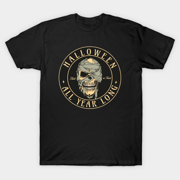 Halloween all year long Spooky Skull Halloween TShirt TeePublic